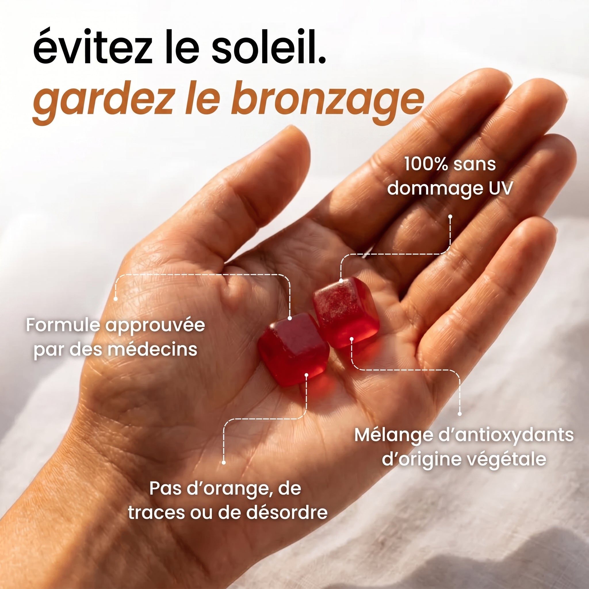 Bronziia™ Gummies Autobronzants - Bronzage naturel sans crème